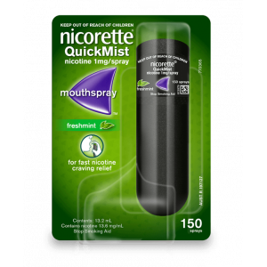 NICORETTE © QUICKMIST MOUTHSPRAY ( NICOTINE 1 MG / MOUTHSPRAY ) FRESHMINT SUITABLE FOR LIGHT & HEAVY SMOKERS 150 SPRAYS